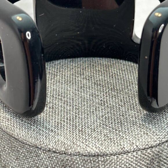 Reserved...NFS   Vintage Black Lucite Rhinestone Chunky Wide Cuff Bracelet - Picture 5 of 7